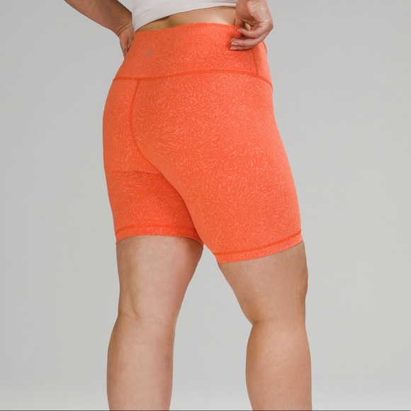 lululemon athletica Pants - Lululemon Wunder Train High Rise Short 8” NWT Size 14 (Coral)